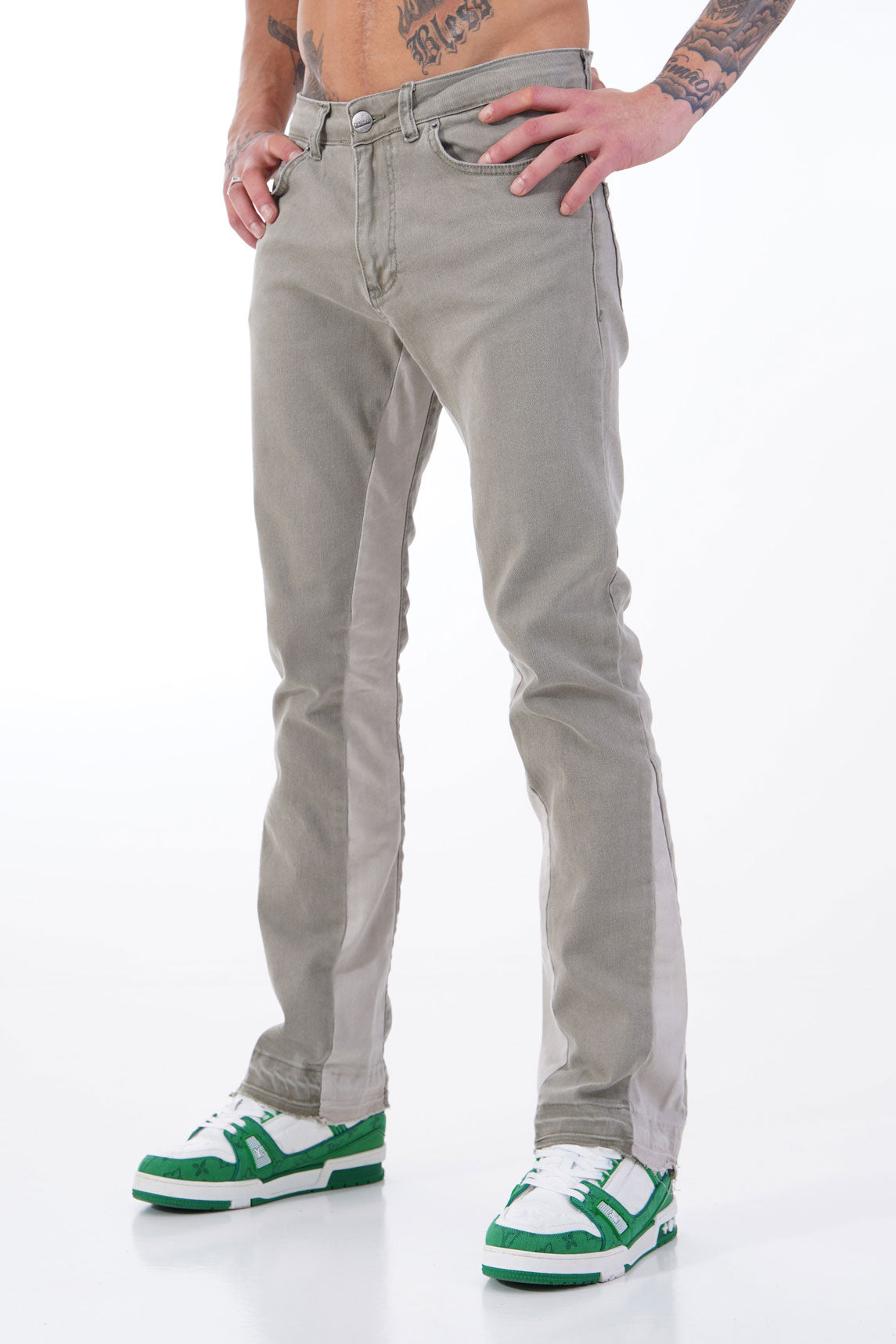JEAN FLARE - OLIVE 103