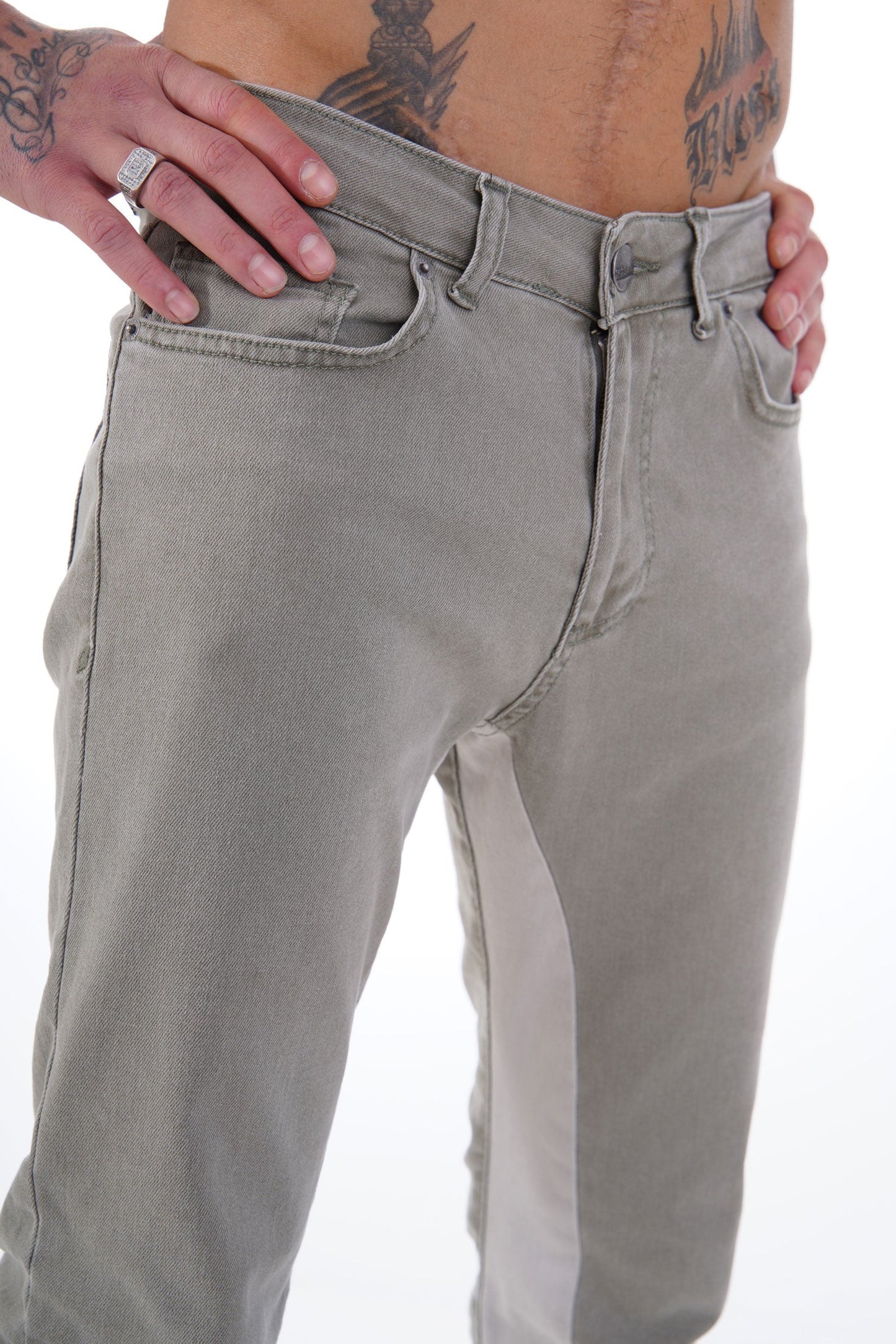 JEAN FLARE - OLIVE 103
