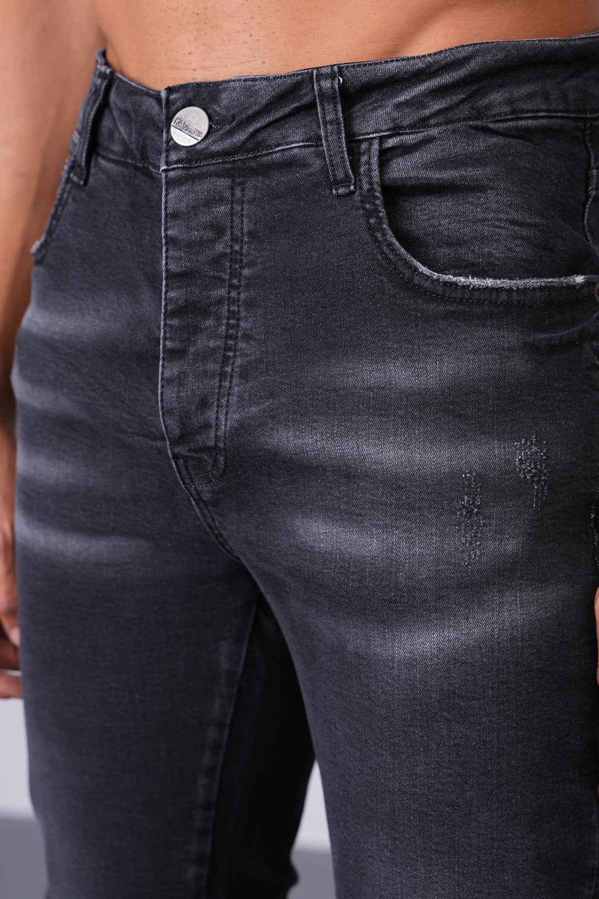 JEAN ZIPPED - BLACK 307
