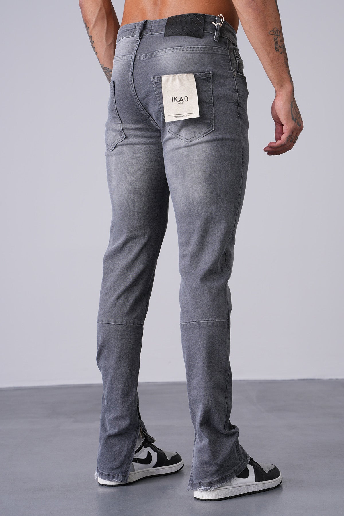 JEAN ZIPPED  - GREY 309