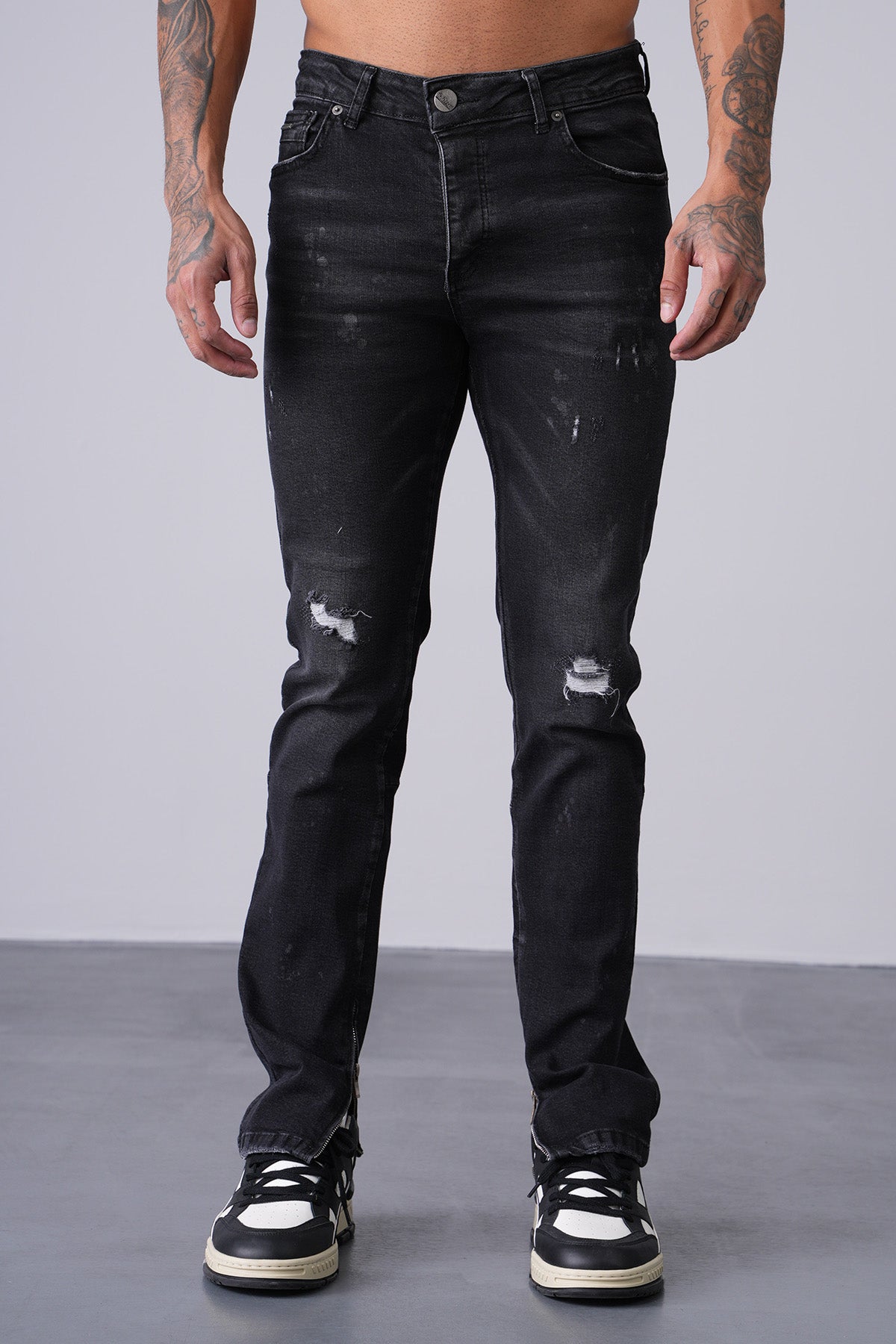 JEAN ZIPPED LL2000312 - BLACK