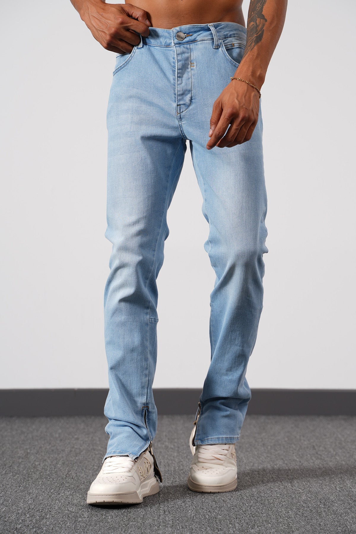 JEAN ZIPPED - LIGHT BLUE 087